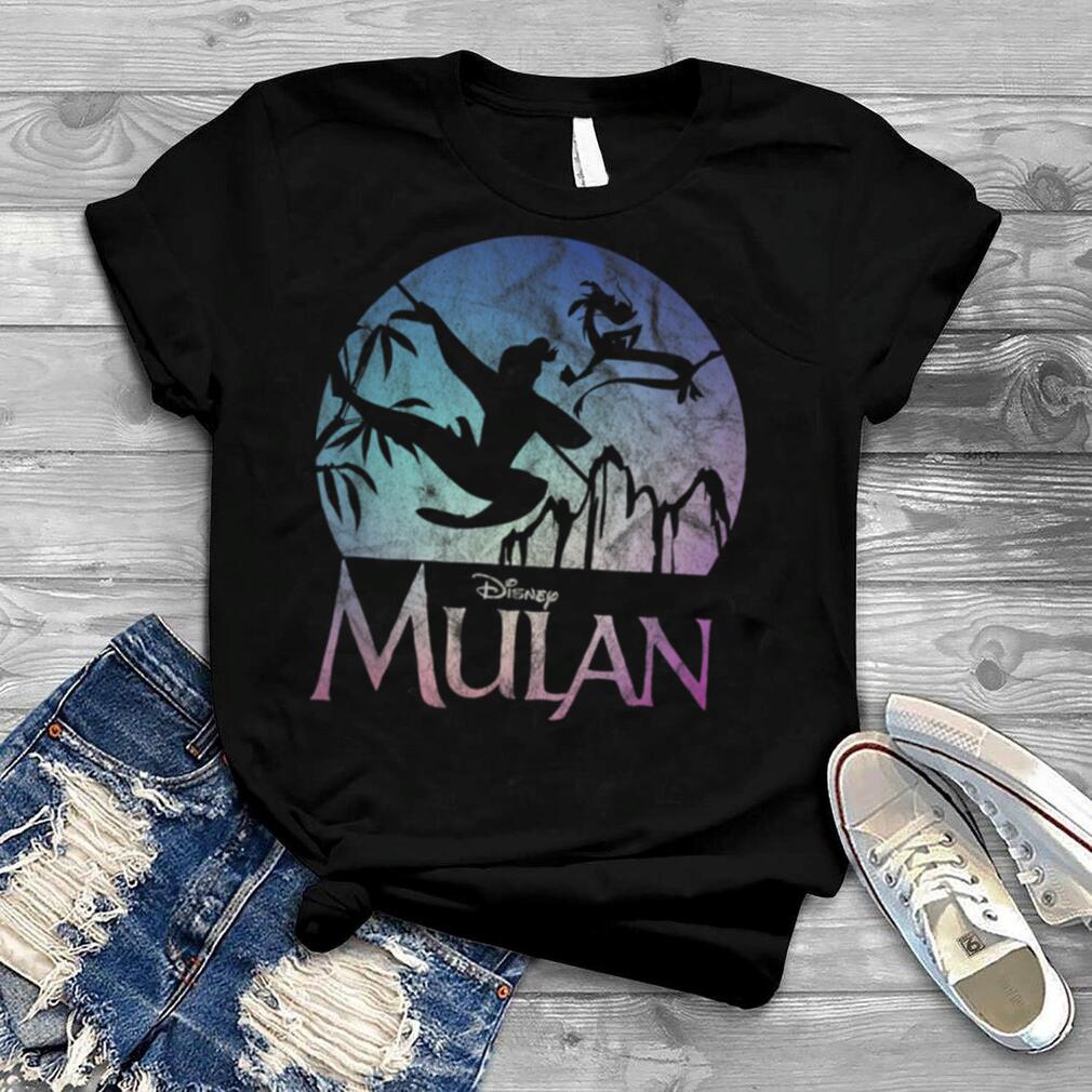 Disney Mulan And Mushu Kick Silhouette Logo T Shirt