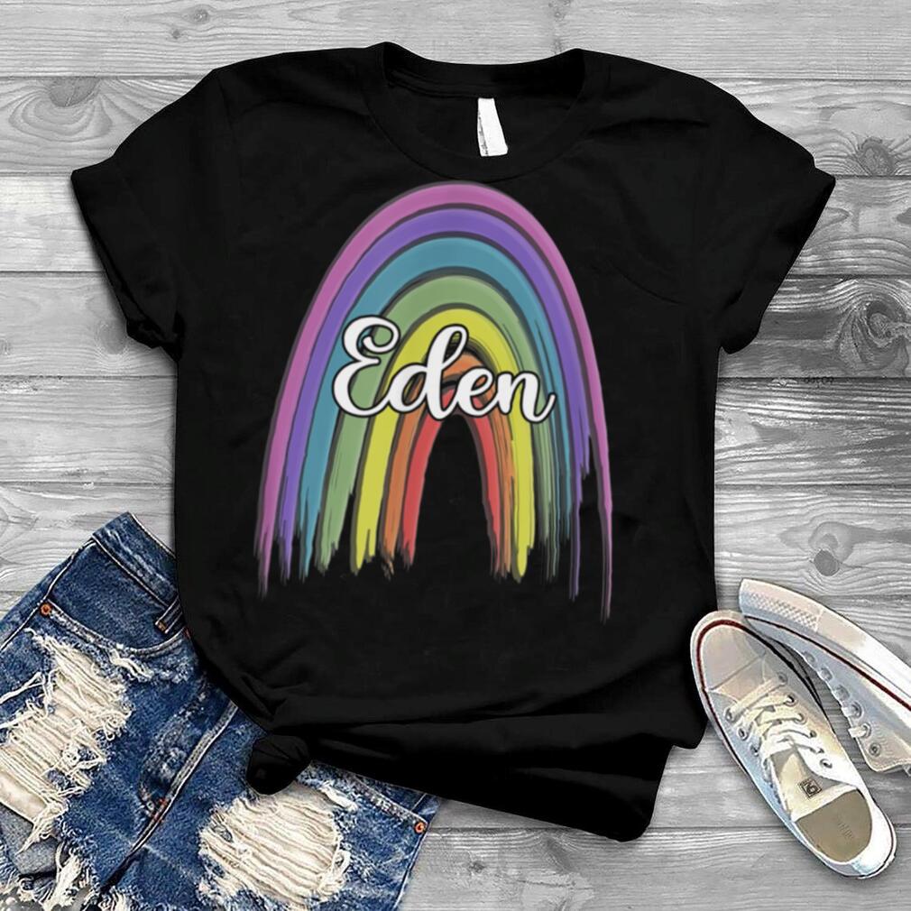 EDEN Womens Rainbow Girls Custom Name T Shirt B0B4K19TLR
