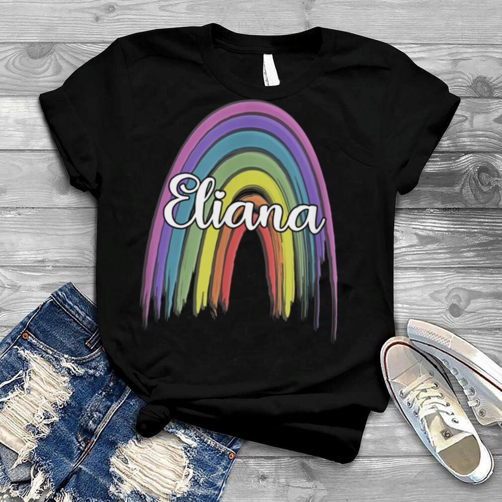 ELIANA Womens Rainbow Girls Custom Name T Shirt B0B4K19QDC