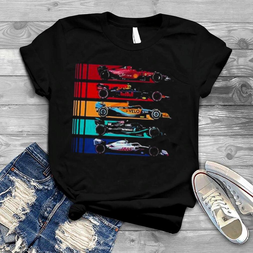 Formula one race cars 2022 charles leclerc max verstappen racing shirt