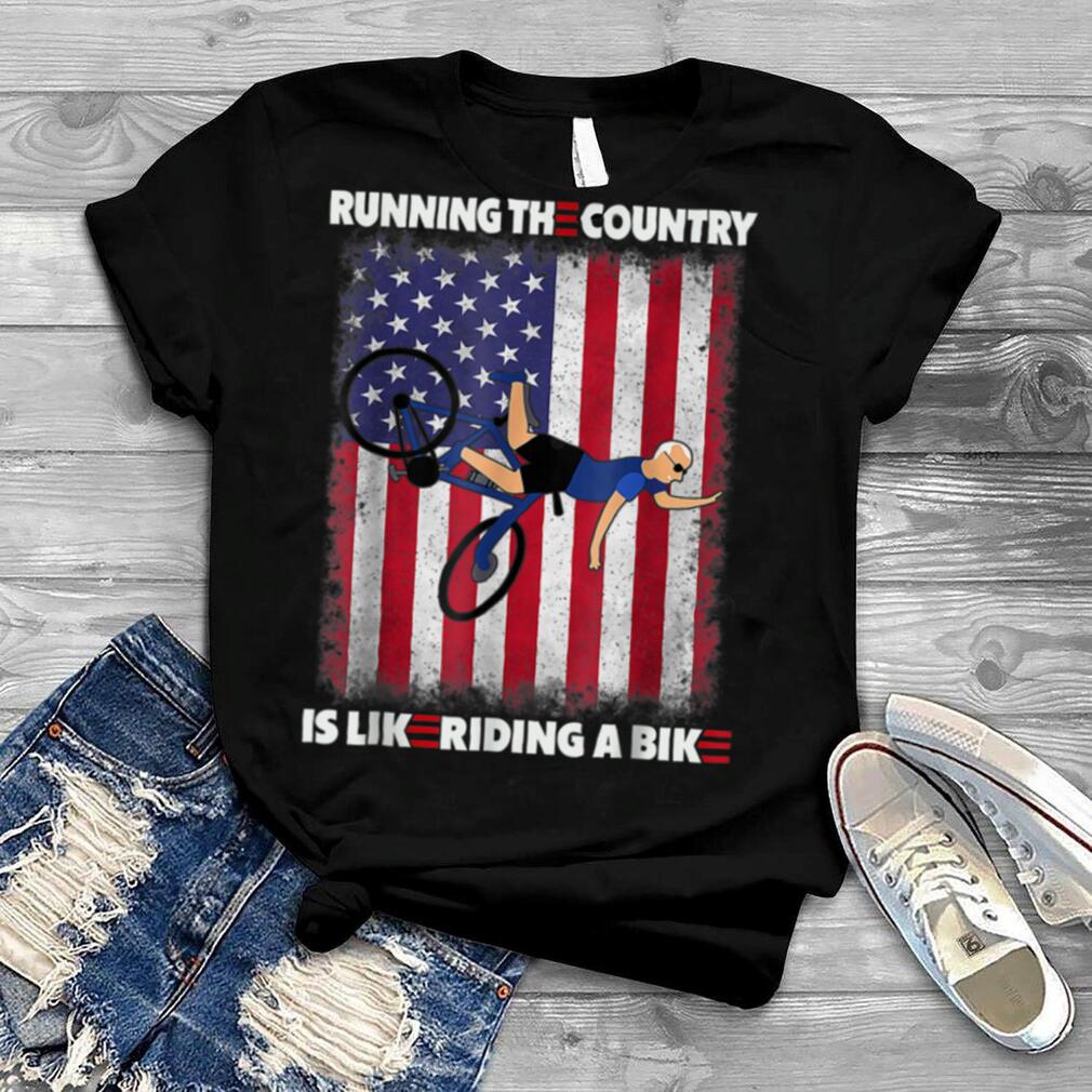 Funny J.B Running The Country Is Like Riding A Bike T Shirt B0B4N91PT4