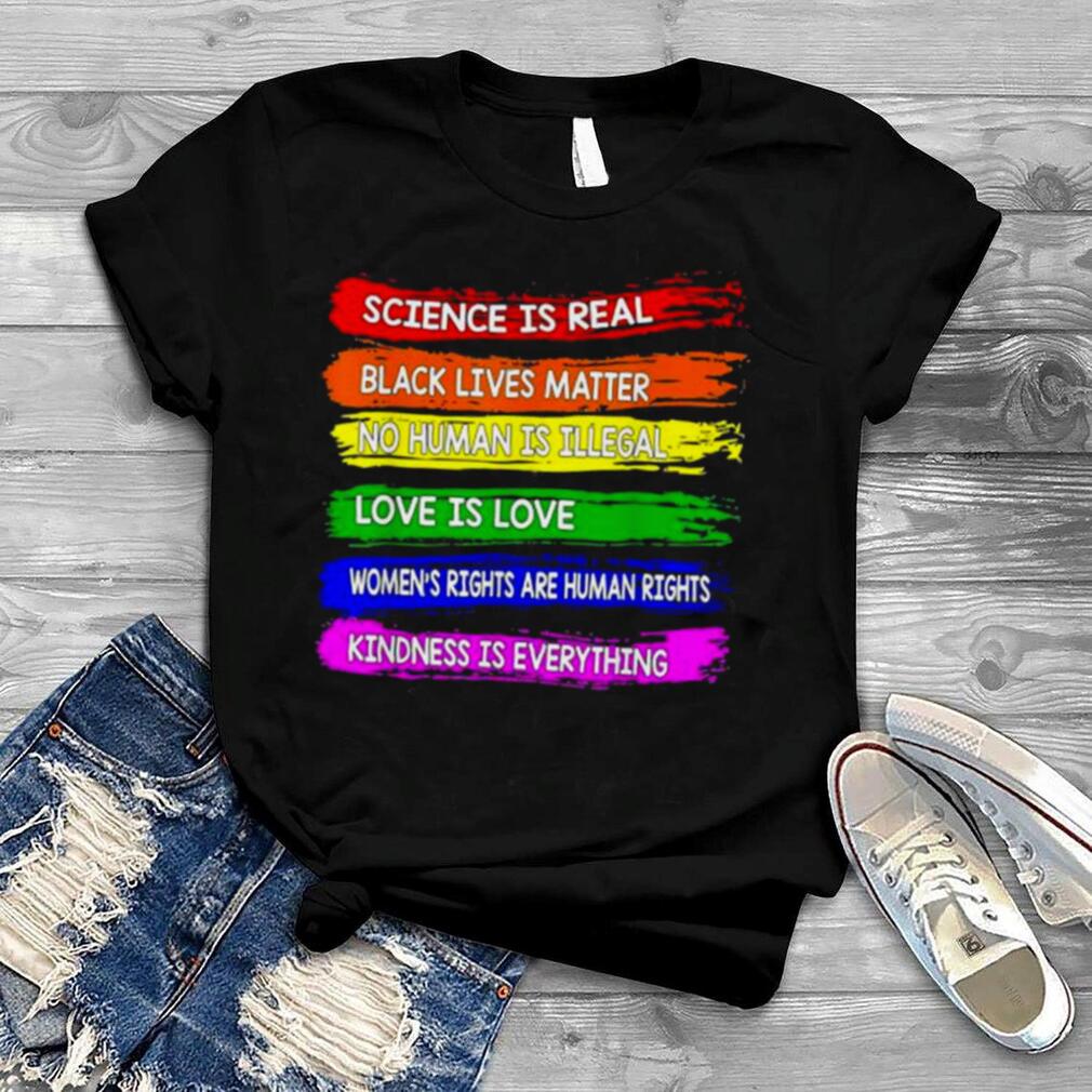 Gay pride science is real black lgbtq matter love is love shirt