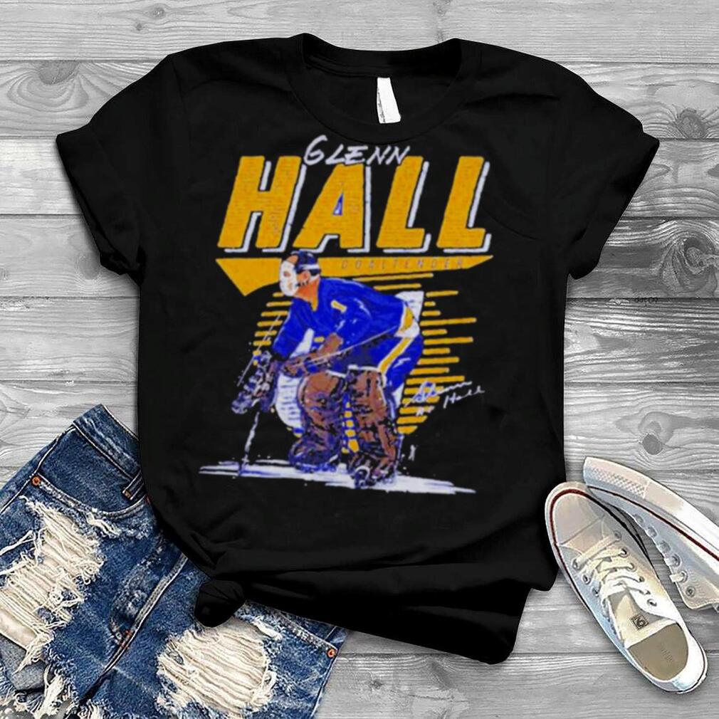 Glenn Hall St Louis Blues Comet Signature T Shirt