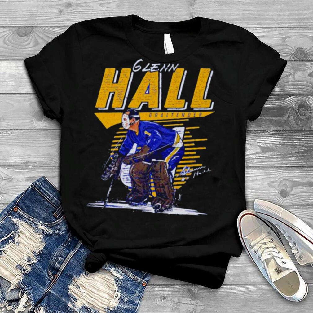 Glenn Hall St Louis Blues comet signature shirt