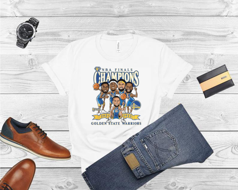 Golden State Warriors 2022 NBA Finals Champions Caricature T Shirt – White