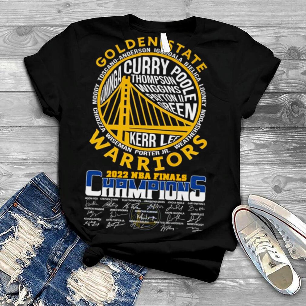 Golden State Warriors Team Names 2022 NBA Finals Champions Signatures Shirt