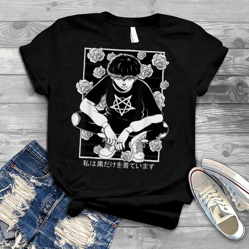 Goth Anime Boy Gothic Japanese Aesthetic Vaporware T Shirt