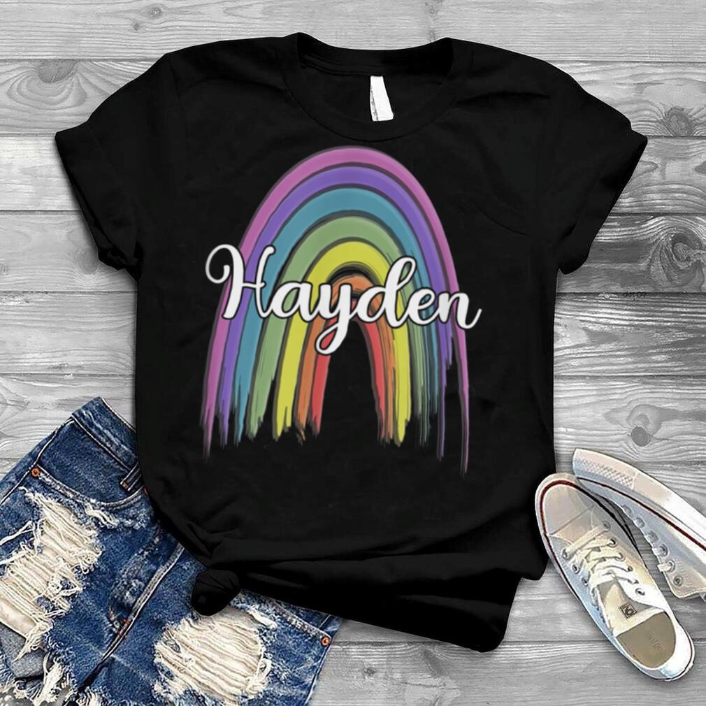 HAYDEN Womens Rainbow Girls Custom Name T Shirt B0B4JZT9K9
