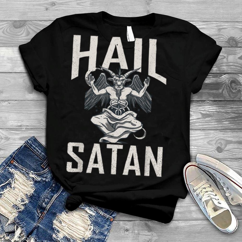 Hails Satan Funny Satanic Death Metals Rainbows Unicorn T Shirt