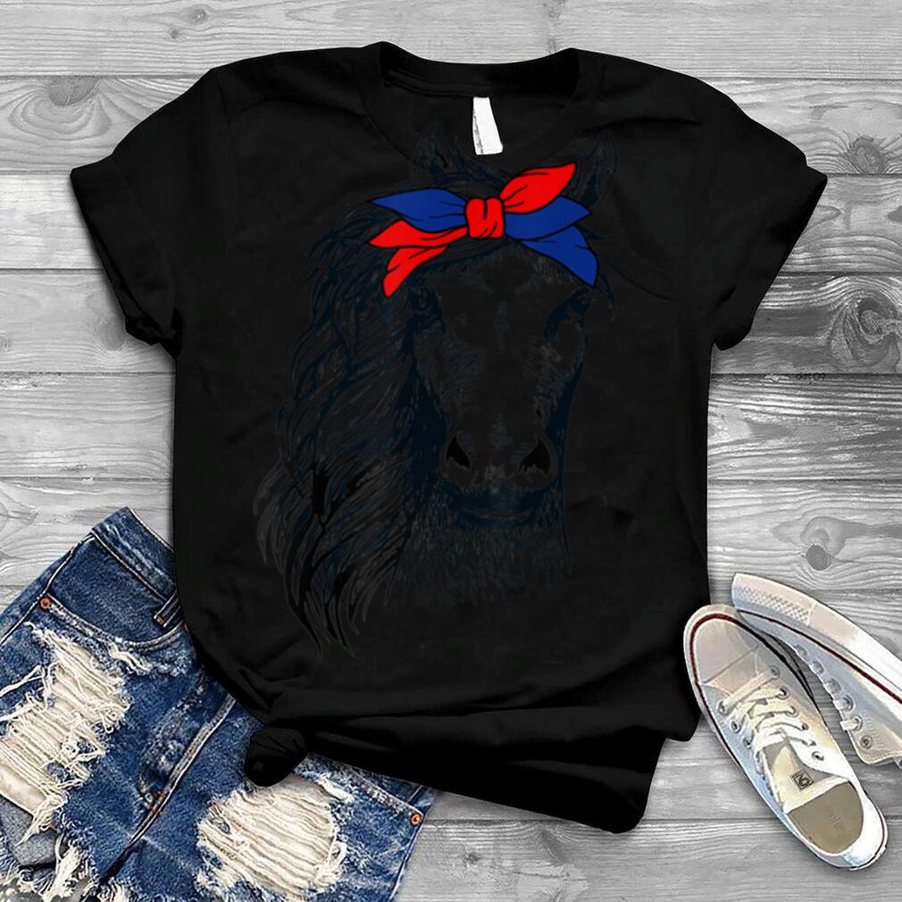 Horse Bandana T Shirt for Horseback Riding Horse Lover T Shirt B0B4N3YLH8