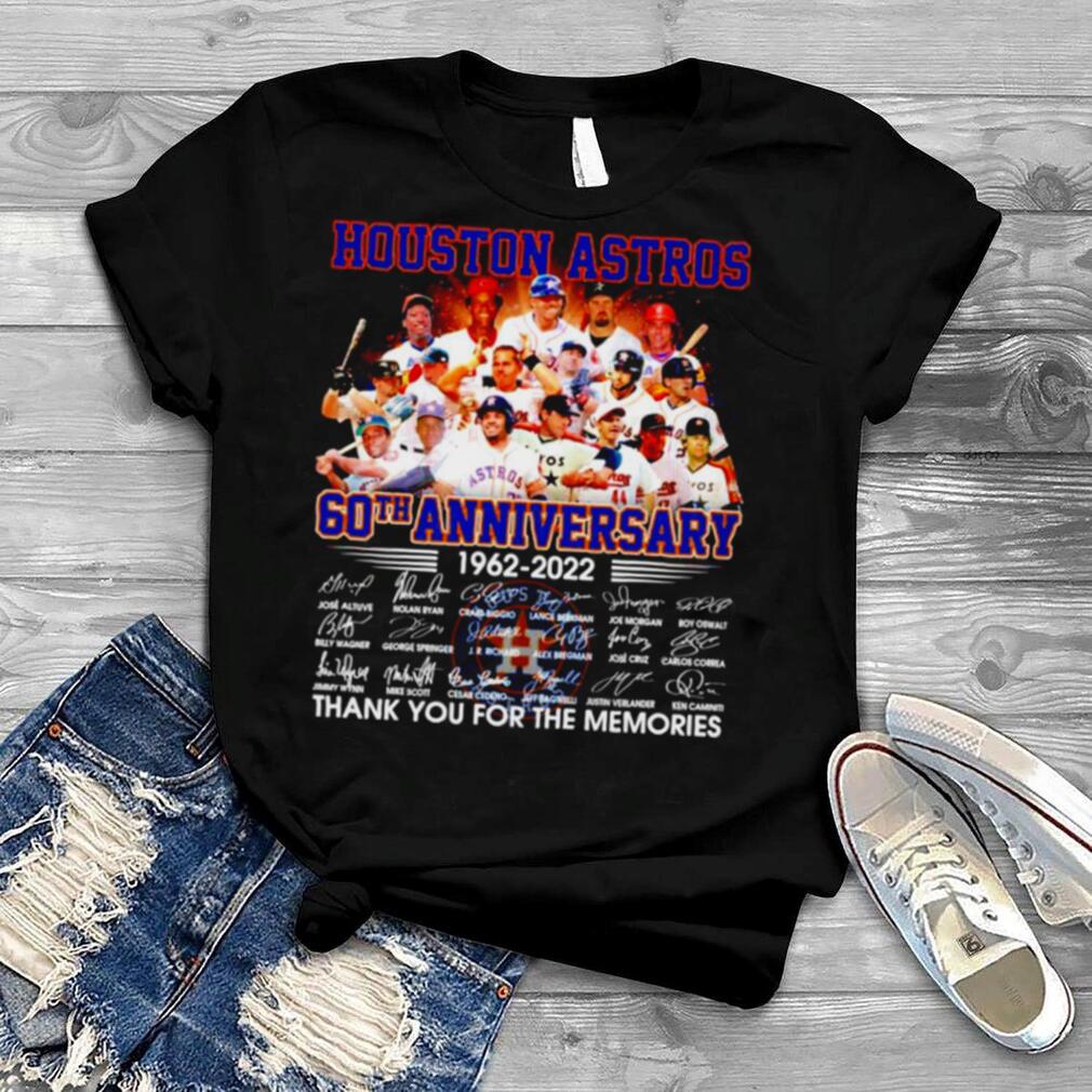 Houston Astros 60th anniversary 1962 2022 signatures t shirt