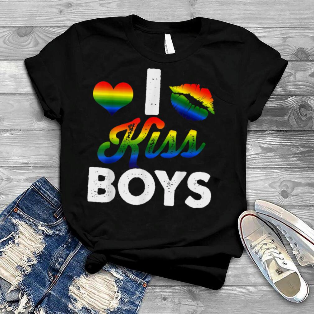 I Kiss Boys LGBT Rainbow Pride Month T Shirt