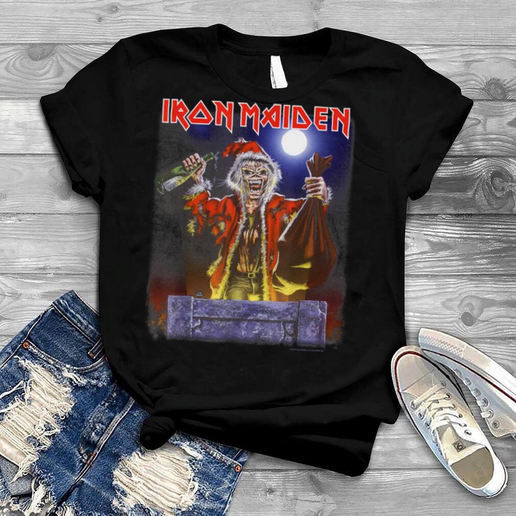 Iron Maiden   No Prayer Santa Eddie Christmas T Shirt