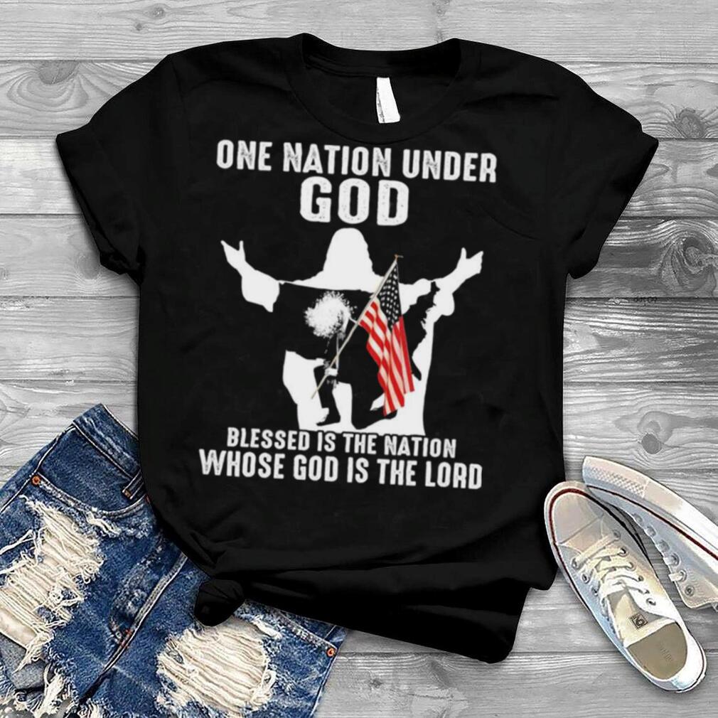 Jesus One Nation Under God Blessed is the nation Whose God is the lord Joe Biden shirt