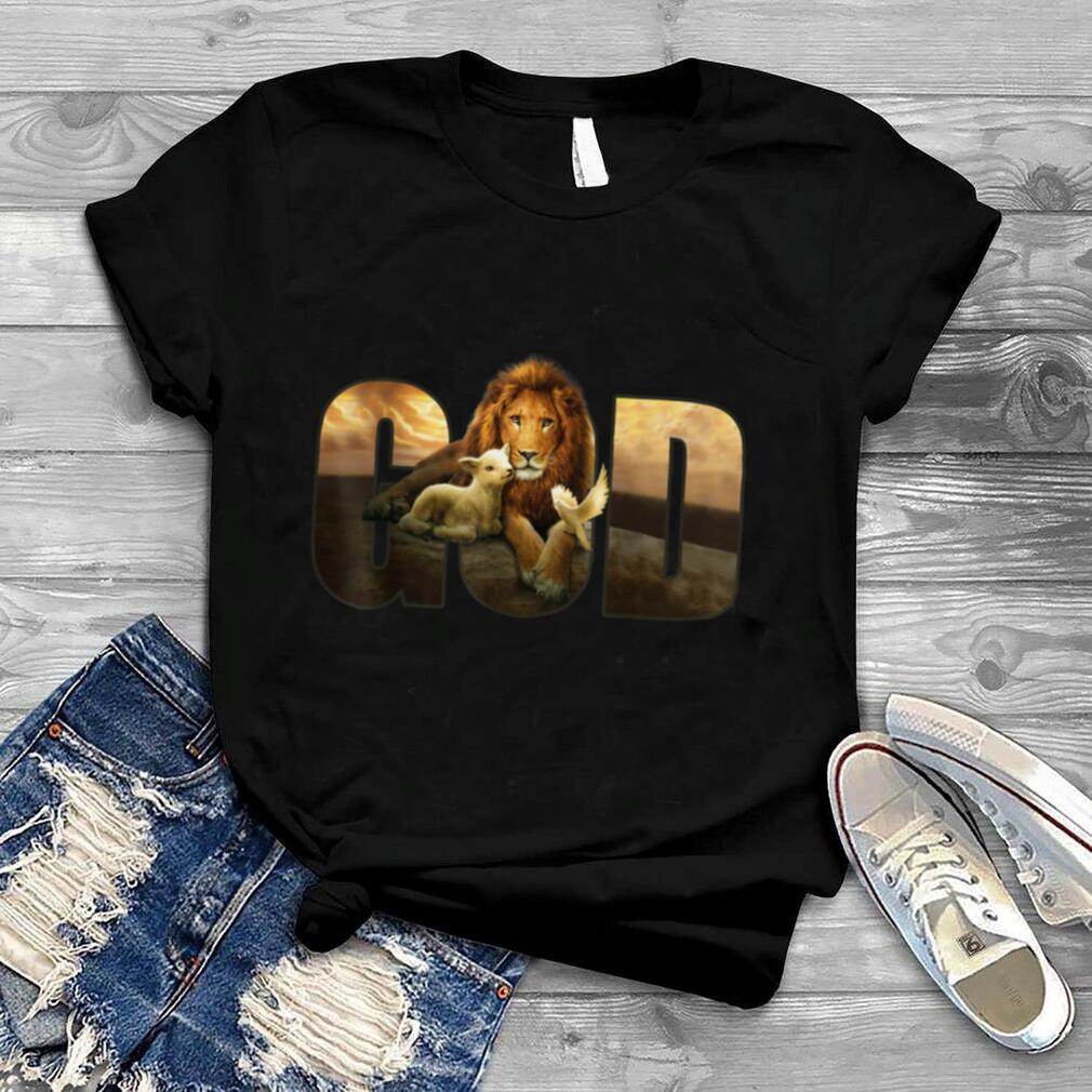 Jesus Shirt For Men Lion And Lamb God Tee T Shirt