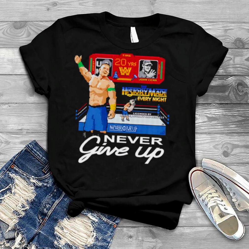 John Cena 20 Years Never Give Up shirt