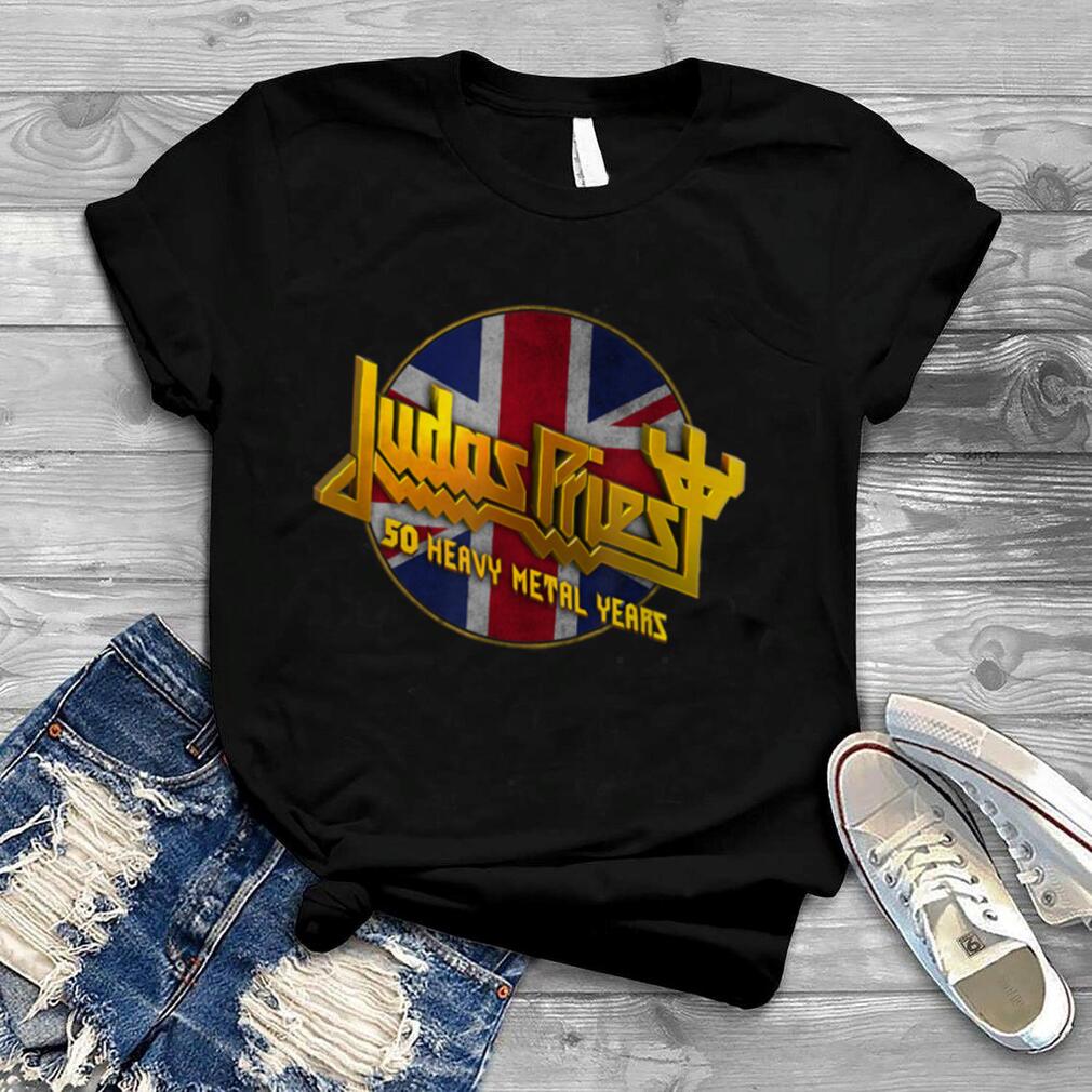 Judas Priest – 50 Years Union Jack Circle T Shirt