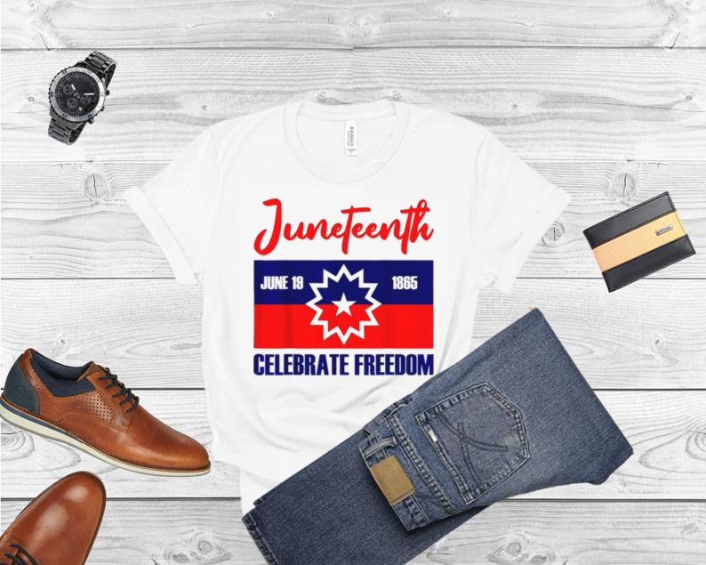 Juneteenth Celebrate Freedom Red White Blue Free Black Slave Shirt