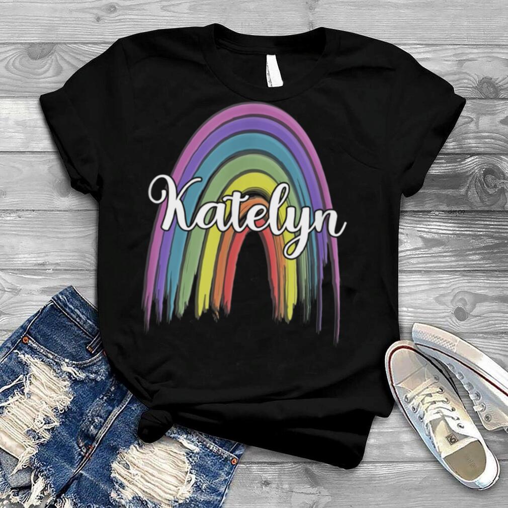 KATELYN Womens Rainbow Girls Custom Name T Shirt B0B4K1PYFT