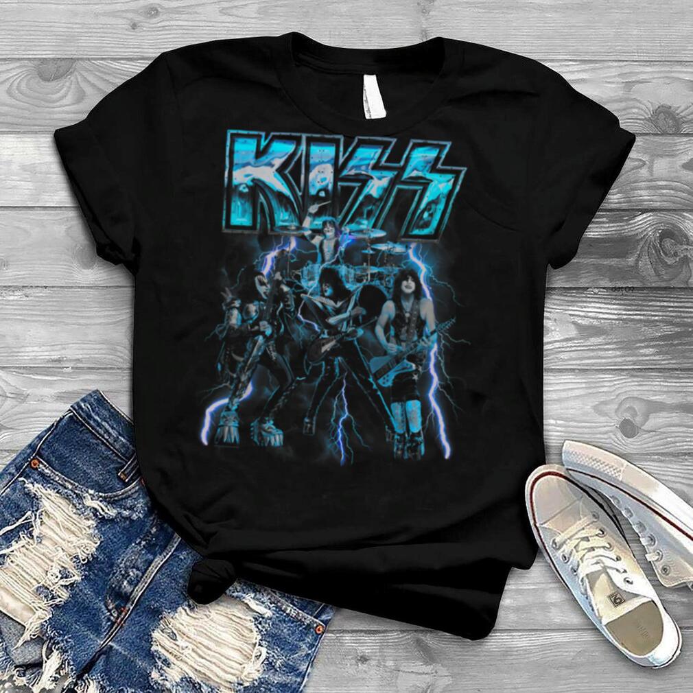 KISS   Blue Lightning T Shirt
