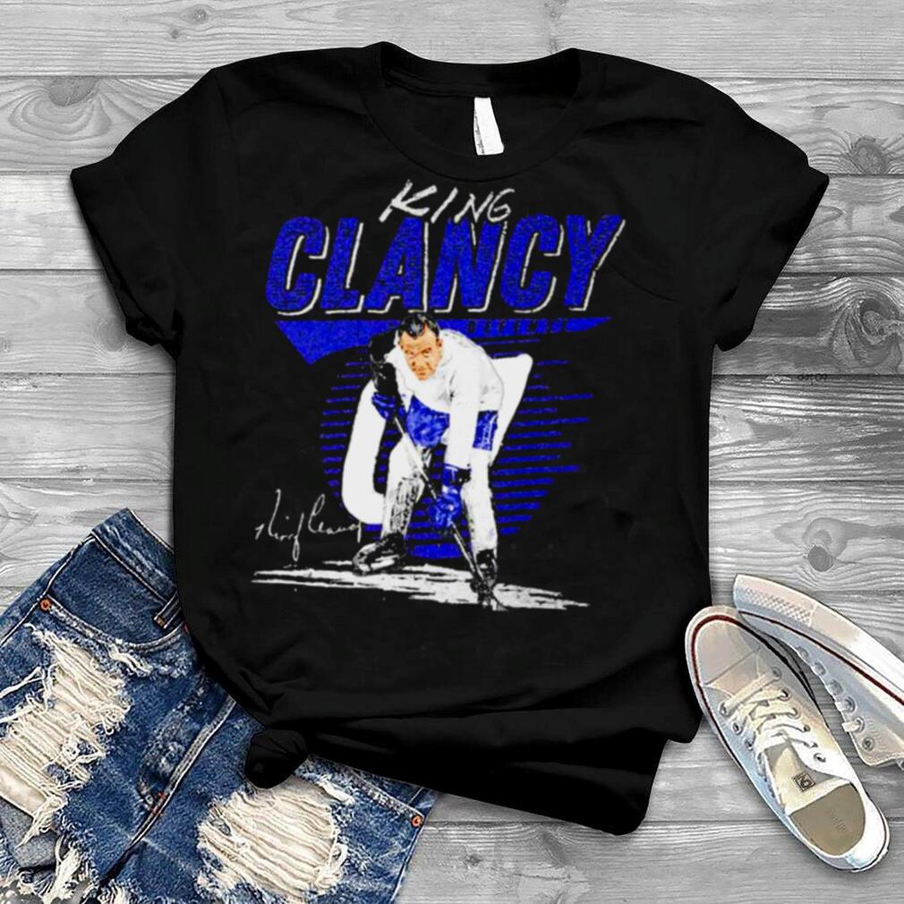 King Clancy Toronto Maple Leafs Comet signature shirt