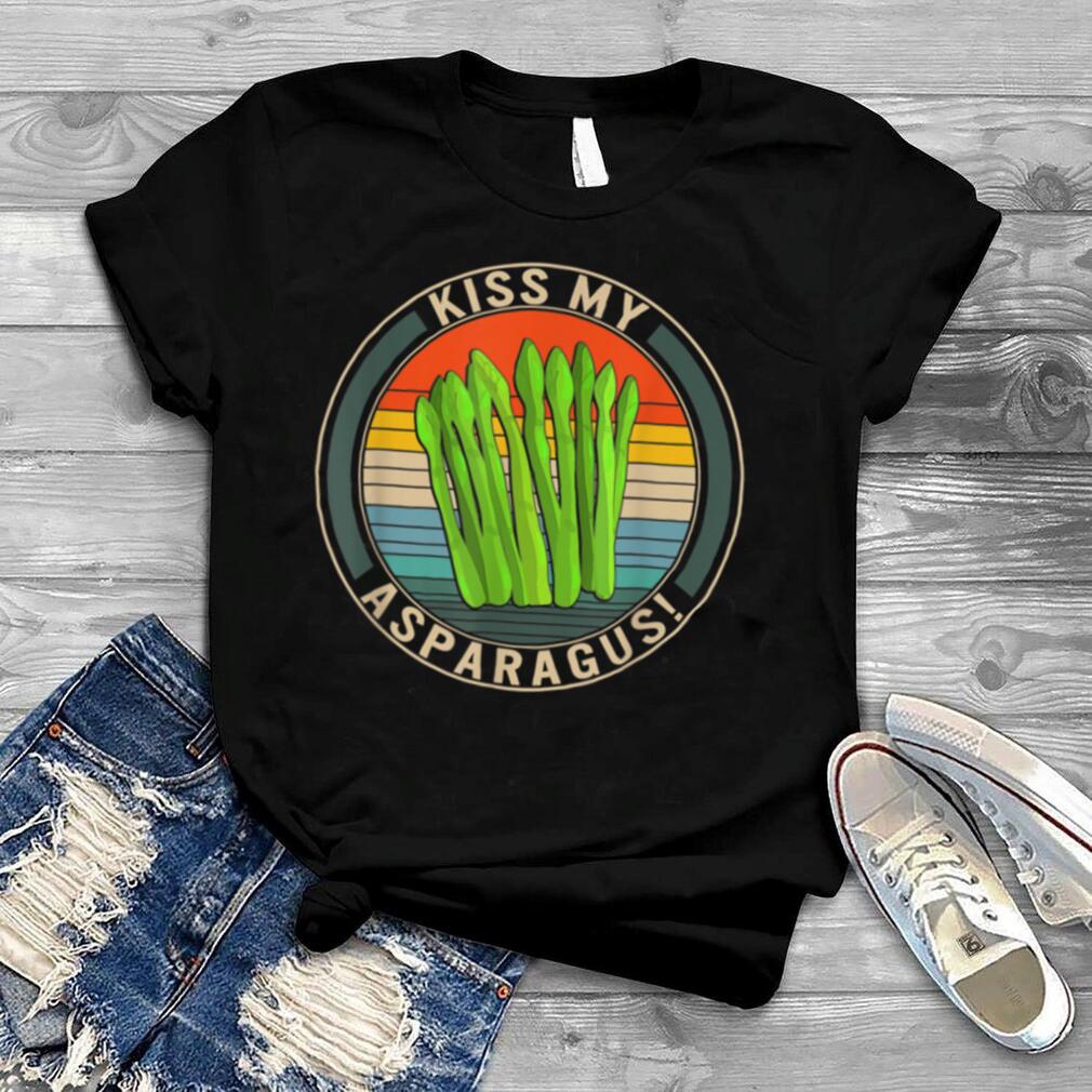 Kiss My Asparagus Vegetable Farmer Organic Gardening Vegan T Shirt