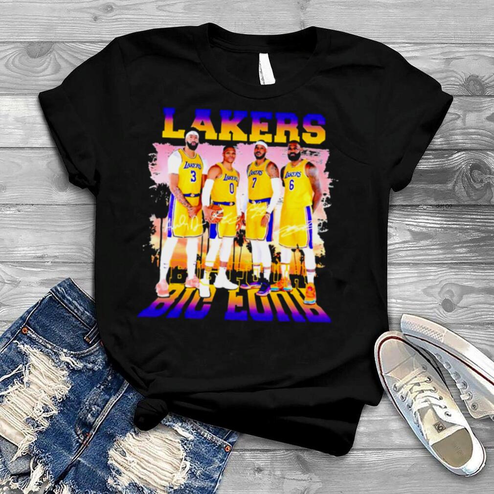 Lakers Big Four signatures 2022 T shirt