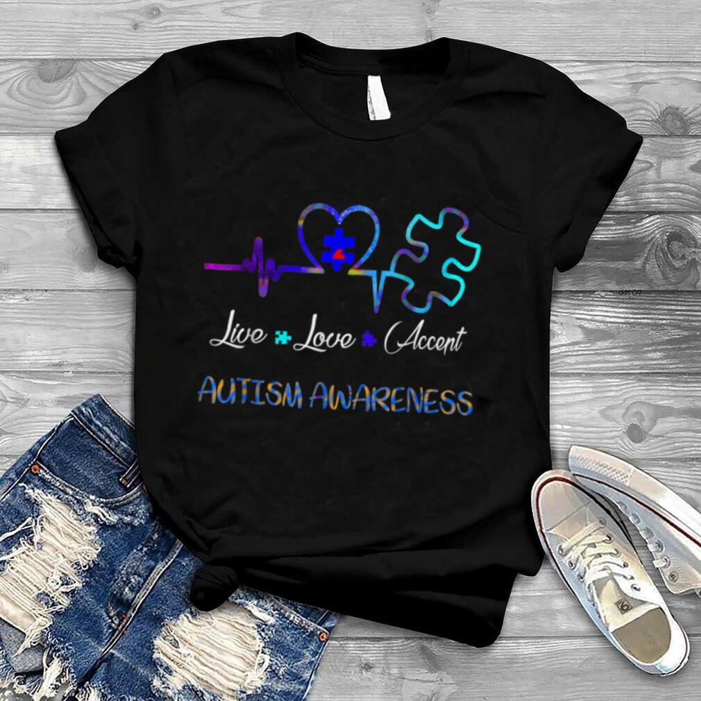 Live Love Accept Autism Awareness T Shirt