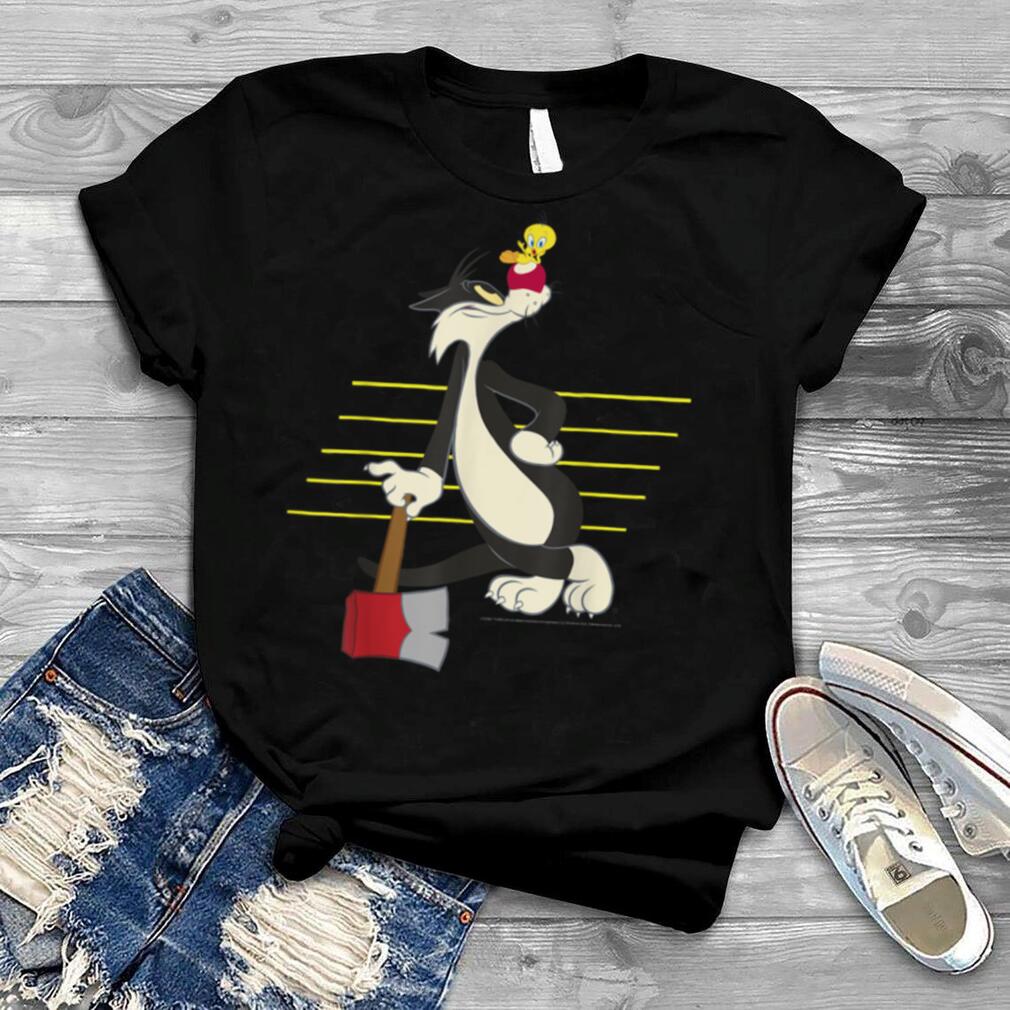 Looney Tunes Sylvester & Tweety Lined Portrait T Shirt