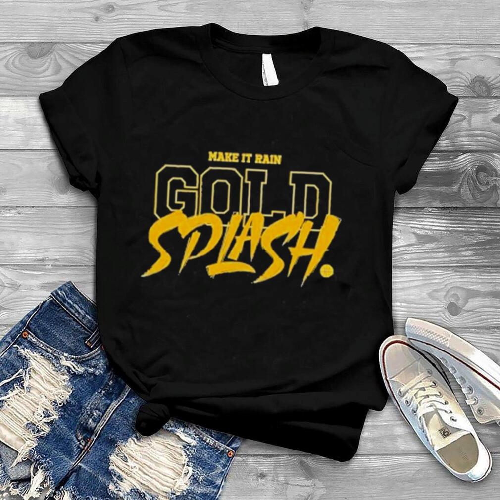 Make It Rain Gold Splash Golden State Basketball Shirt