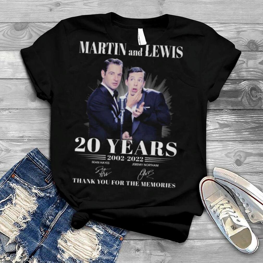 Martin And Lewis 20 Years 2002 2022 Signatures Thank You For The Memories Shirt