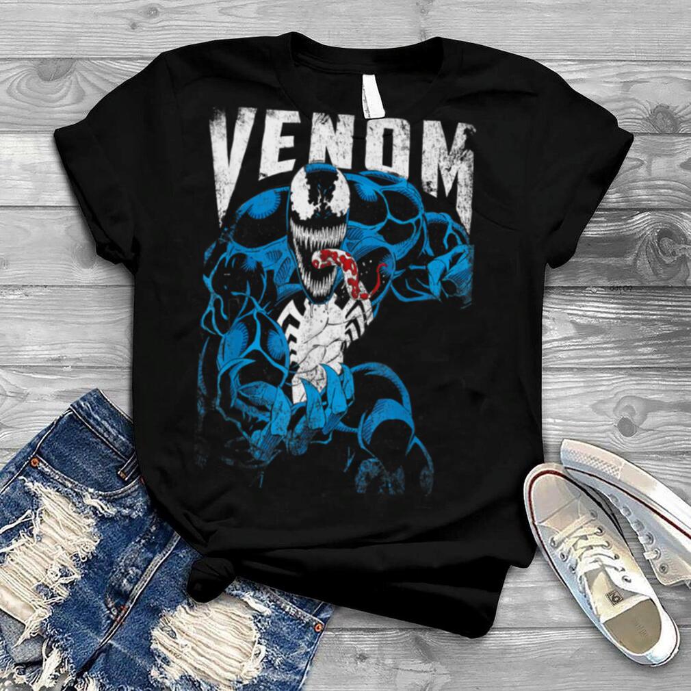 Marvel Venom Bloody Tongue Out Distressed T Shirt