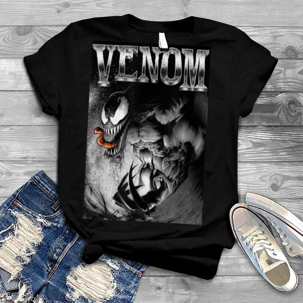Marvel Venom Salivating Metal Type Graphic T Shirt