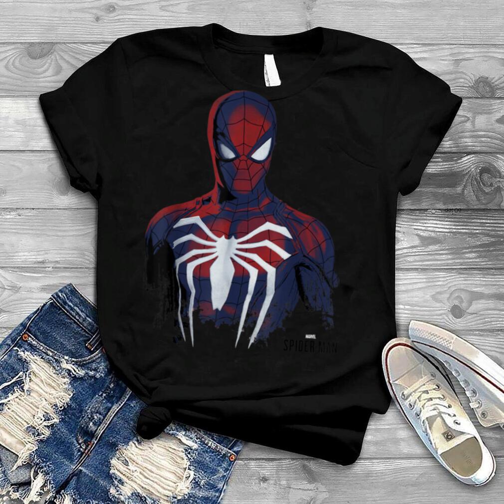 Marvel's Spider Man Game Grunge Portrait Graphic T Shirt T Shirt