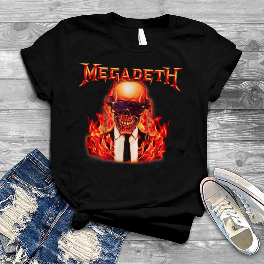Megadeth – Vic Red Flames T Shirt B09NMSC6KF