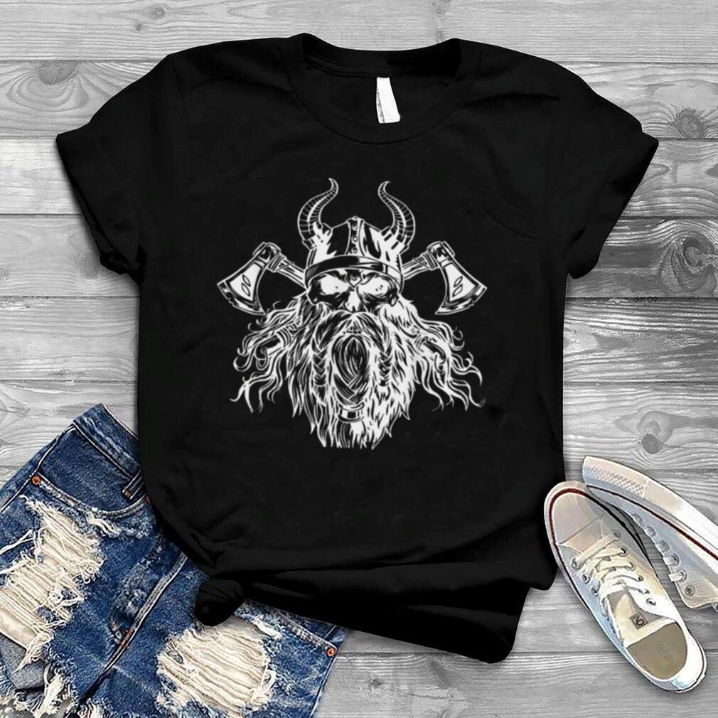 Mens Viking skull Germanic Viking symbol Norman T Shirt