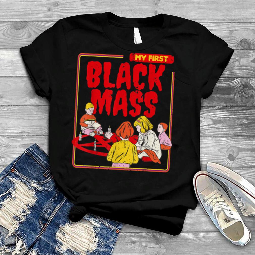 My First Black Mass Kids Summon Demon Pentagram Funny Devil T Shirt