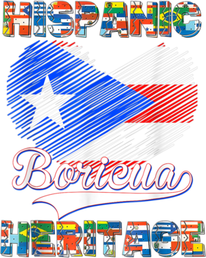 Hispanic Boricua Heritage Cool Hispanic Heritage Month Puerto Rico Flag T-Shirt 