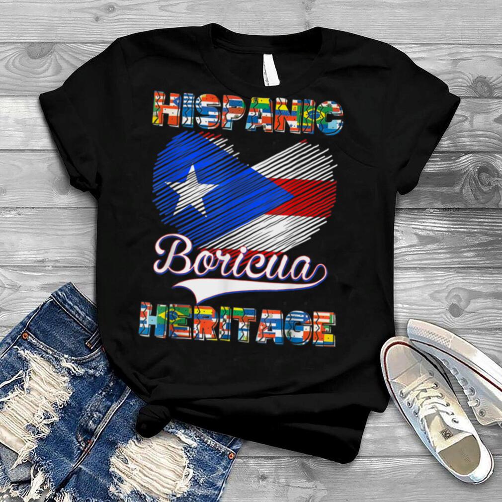 National Hispanic Heritage Month Puerto Rico Flag Boricua T Shirt B0B4NF2BWT