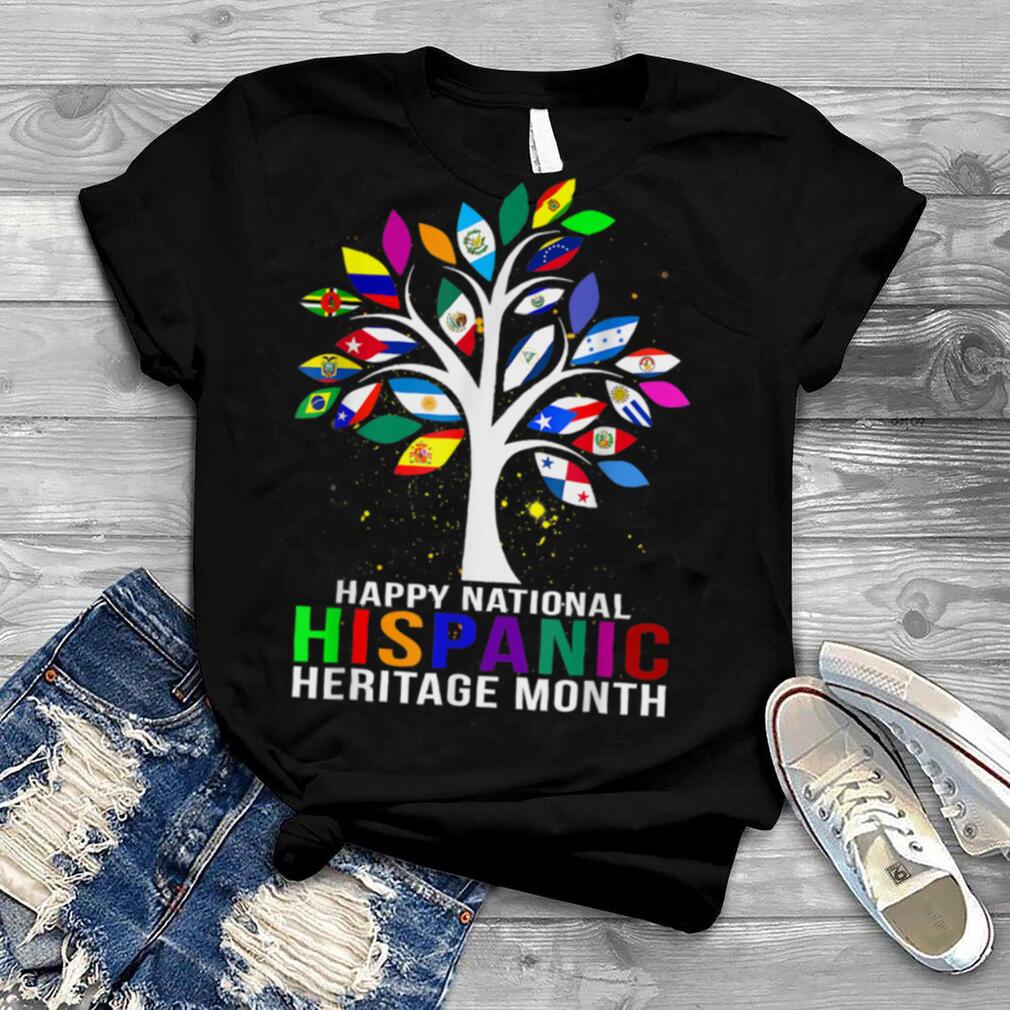 National Hispanic Heritage Month Tree Roots Latina Flag T Shirt B0B4MM6Q7Z