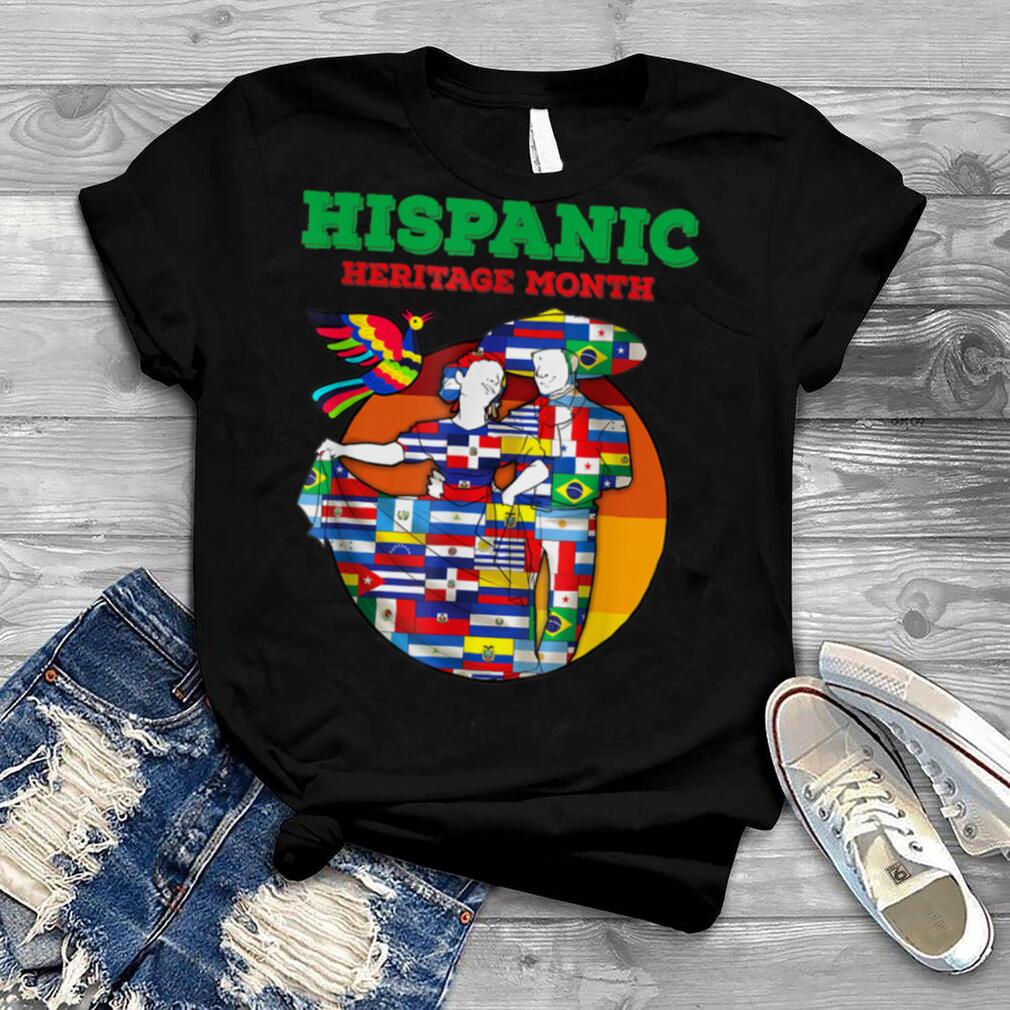 National Hispanic Heritage month t shirt All Countries Flags T Shirt B0B4MRK3KF