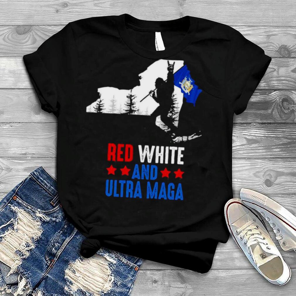 New York America Bigfoot Red White And Ultra Maga Shirt