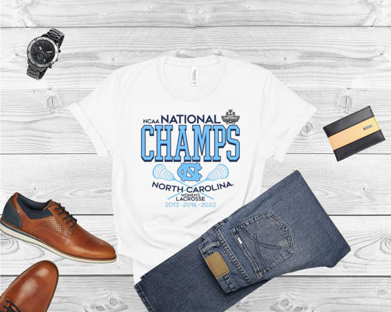 North Carolina Tar Heels 2022 NCAA National Champs 2013 2016 2022 Lacrosse shirt