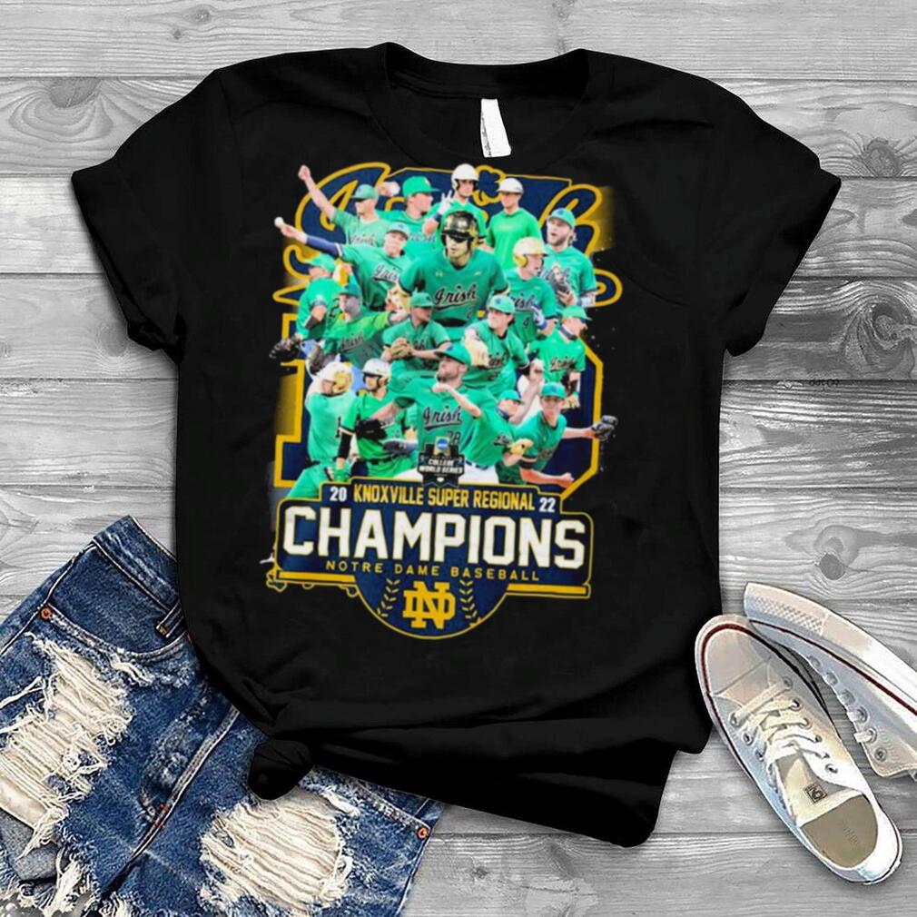 Notre Dame Baseball Team 2022 Knoxville Super Regional Champions Shirt