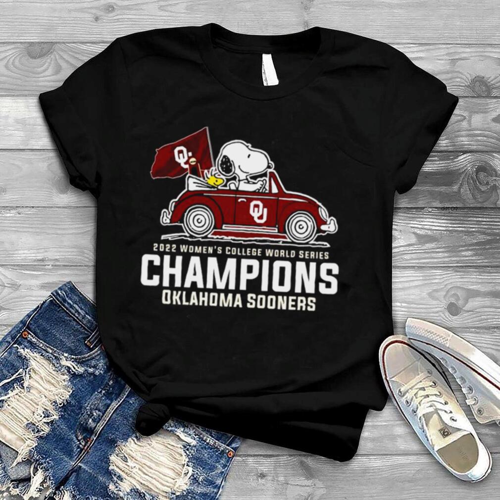Oklahoma Snoopy Riding 2022 Women’s College World Series Champions Oklahoma Sooners shirt