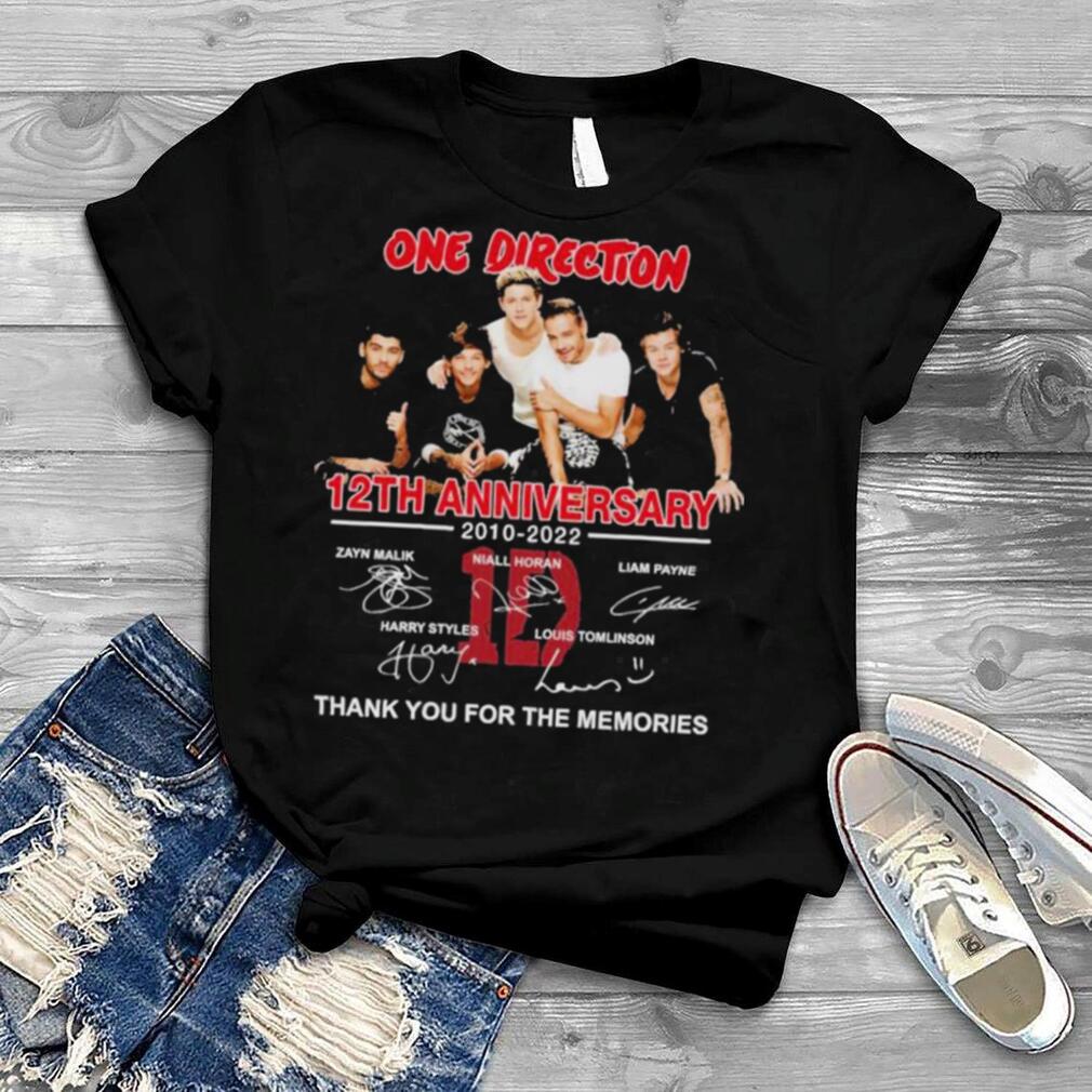 One Direction 12th Anniversary 2010 2022 Signatures Thank You For The Memories T Shirt