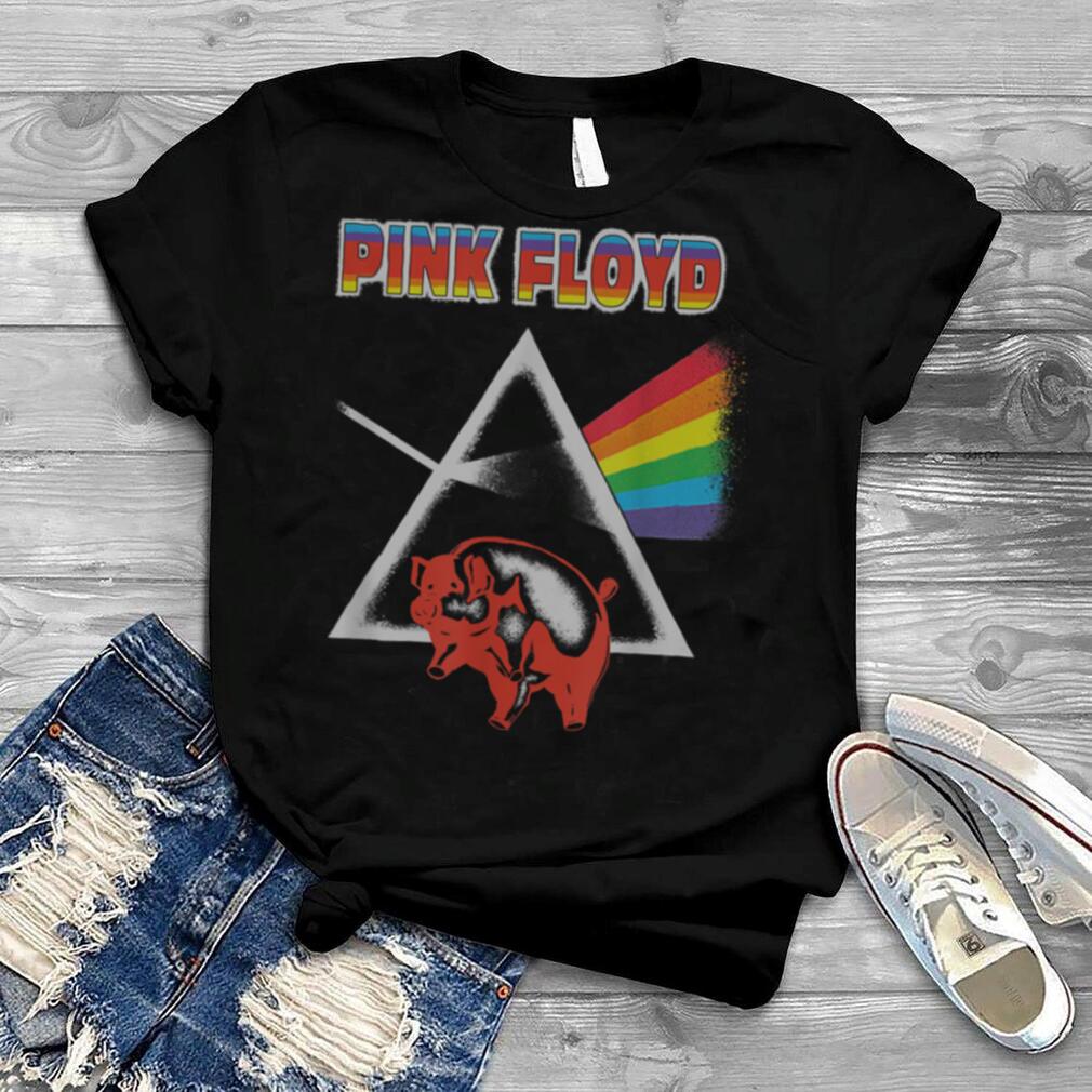 Pink Floyd Retro Dark Side of the Moon Pig T Shirt