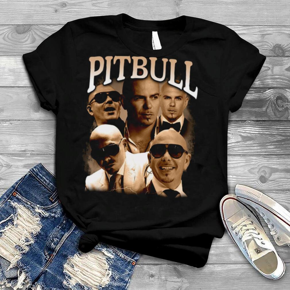 Pitbull Portrait Hip Hop 90s Rap Armando Cristian Pérez shirt