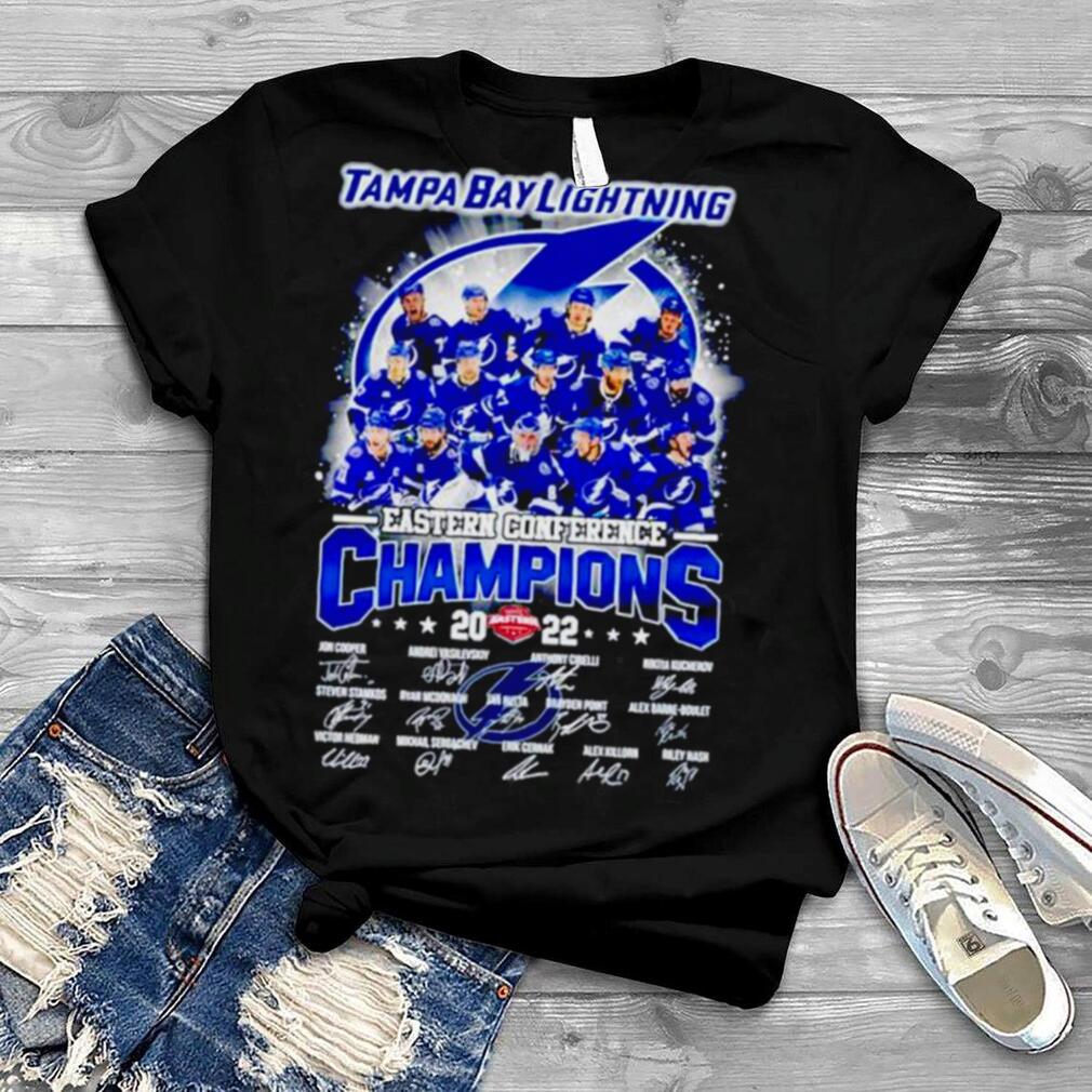 Tampa Bay Lightning Champions 2022 signatures shirt