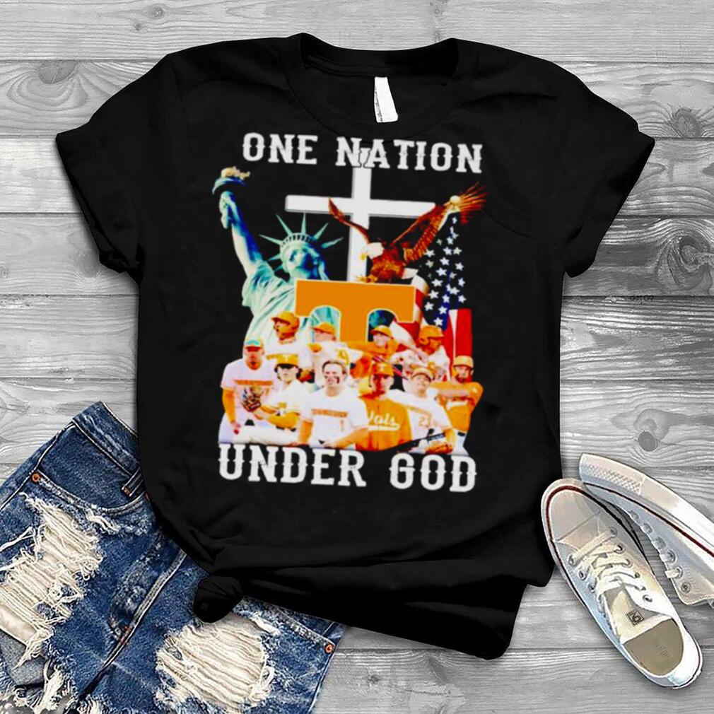 Tennessee Volunteers Baseball One Nation Under God shirt